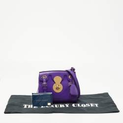 Pre Owned Ralph Lauren Purple Leather Ricky Crossbody Bag