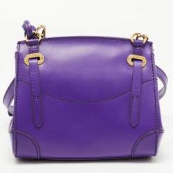 Pre Owned Ralph Lauren Purple Leather Ricky Crossbody Bag