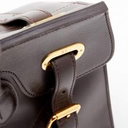 Pre Owned Ralph Lauren Dark Brown Leather Ricky 33 Tote