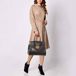 Pre Owned Ralph Lauren Dark Brown Leather Ricky 33 Tote