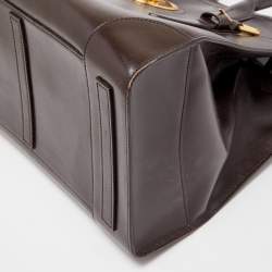Pre Owned Ralph Lauren Dark Brown Leather Ricky 33 Tote