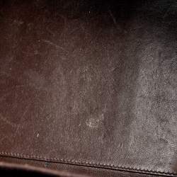 Pre Owned Ralph Lauren Dark Brown Leather Ricky 33 Tote