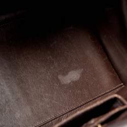 Pre Owned Ralph Lauren Dark Brown Leather Ricky 33 Tote