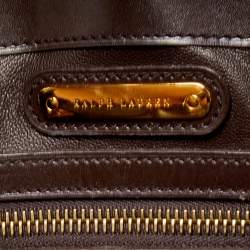 Pre Owned Ralph Lauren Dark Brown Leather Ricky 33 Tote