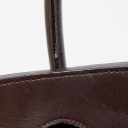Pre Owned Ralph Lauren Dark Brown Leather Ricky 33 Tote