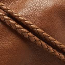 Pre Owned Ralph Lauren Brown Leather Fringe Flap Crossbody Bag