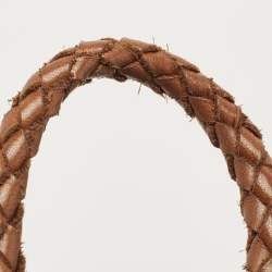 Pre Owned Ralph Lauren Brown Leather Fringe Flap Crossbody Bag