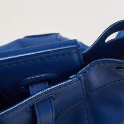 Pre Owned  Ralph Lauren Blue Leather Soft Ricky Tote