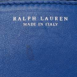 Pre Owned  Ralph Lauren Blue Leather Soft Ricky Tote