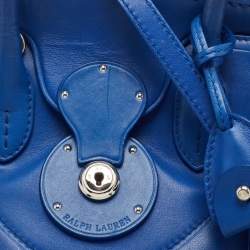 Pre Owned  Ralph Lauren Blue Leather Soft Ricky Tote