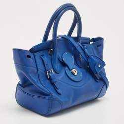 Pre Owned  Ralph Lauren Blue Leather Soft Ricky Tote