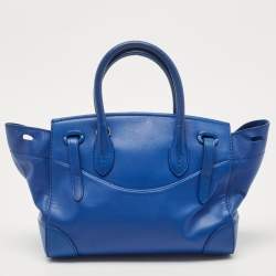 Pre Owned  Ralph Lauren Blue Leather Soft Ricky Tote