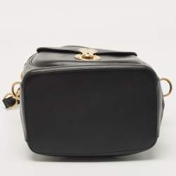 Pre Owned Ralph Lauren Black Leather Ricky Drawstring Bucket Bag