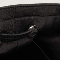 Pre Owned Ralph Lauren Black Leather Ricky Drawstring Bucket Bag