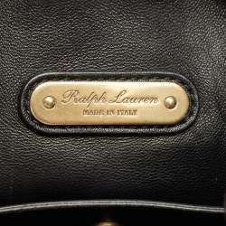 Pre Owned Ralph Lauren Black Leather Ricky Drawstring Bucket Bag