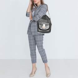 Pre Owned Ralph Lauren Black Leather Ricky Drawstring Bucket Bag