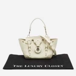 Pre Owned Ralph Lauren White Patent Leather Ricky 18 Crossbody Bag