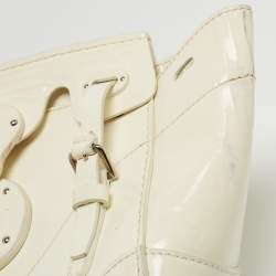 Pre Owned Ralph Lauren White Patent Leather Ricky 18 Crossbody Bag