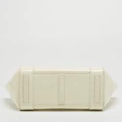 Pre Owned Ralph Lauren White Patent Leather Ricky 18 Crossbody Bag