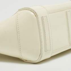 Pre Owned Ralph Lauren White Patent Leather Ricky 18 Crossbody Bag