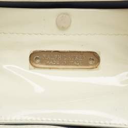 Pre Owned Ralph Lauren White Patent Leather Ricky 18 Crossbody Bag