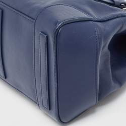 Pre Owned Ralph Lauren Dark Blue Soft Leather Ricky 33 Tote