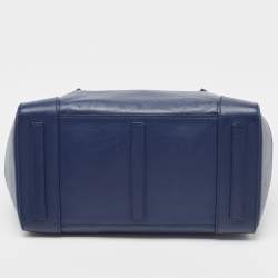 Pre Owned Ralph Lauren Dark Blue Soft Leather Ricky 33 Tote