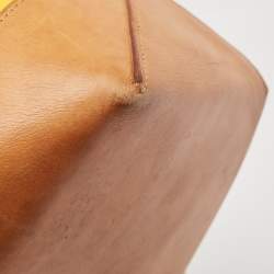 Pre Owned Ralph Lauren Multicolor Equestrian Canvas and Leather Shopper Tote