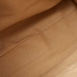 Pre Owned Ralph Lauren Cream/Tan Canvas and Leather  Shopper Tote
