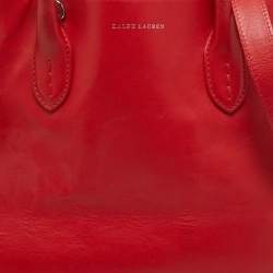 Pre Owned Ralph Lauren Red Leather Tote