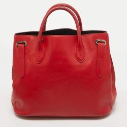 Pre Owned Ralph Lauren Red Leather Tote