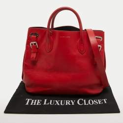 Pre Owned Ralph Lauren Red Leather Tote