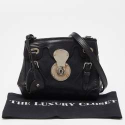 Pre Owned Ralph Lauren Black Leather Mini Ricky Tote