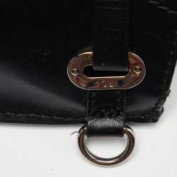 Pre Owned Ralph Lauren Black Leather Mini Ricky Tote