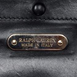 Pre Owned Ralph Lauren Black Leather Mini Ricky Tote