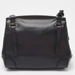 Pre Owned Ralph Lauren Black Leather Mini Ricky Tote