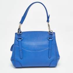 Ralph Lauren Blue Leather Mini Ricky Tote