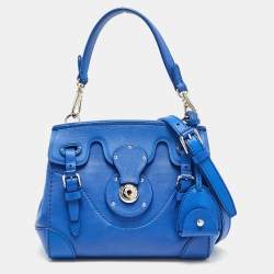 Ralph Lauren Blue Leather Mini Ricky Tote