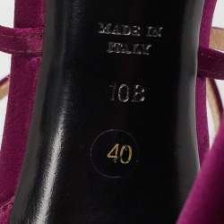 Ralph Lauren Purple Satin Ankle Strap Sandals Size 40