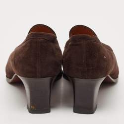 Ralph Lauren Brown Suede Loafer Pumps Size 38