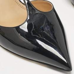 Ralph Lauren Black Patent Leather Ankle Strap  Pumps Size 38