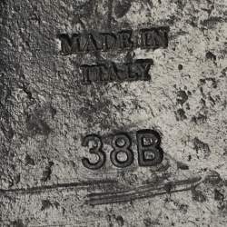 Pre Owned Ralph Lauren Size 38 Black Leather Thong Ankle Strap Sandals