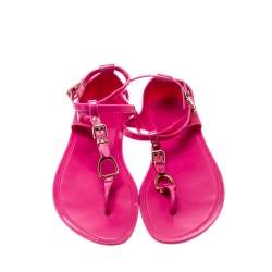 Ralph Lauren Fuschia Pink Jelly Karly Ankle Strap Sandals Size 41