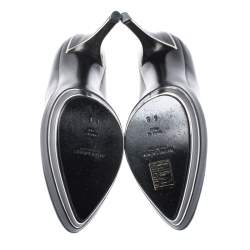 Pre Owned Ralph Lauren Black Leather Platform Pumps Size 36