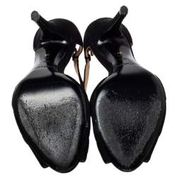 Pre Owned Ralph Lauren Black Suede Sandals Size 37