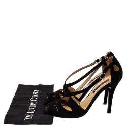 Pre Owned Ralph Lauren Black Suede Sandals Size 37