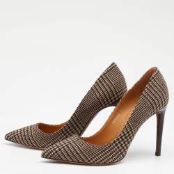 مملوكة مسبقًا Ralph Lauren Multicolor Woven Wool Celia Glen Pointed Toe Pumps Size 37