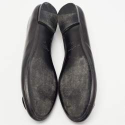Pre Owned Ralph Lauren Black Leather Ballet Flats Size 41