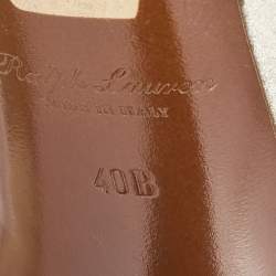 Pre Owned Ralph Lauren Tricolor Nubuck Leather Ankle Strap Sandals Size 40