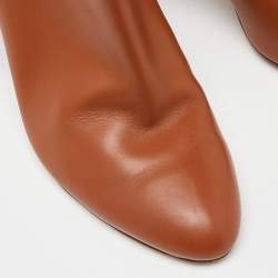 Pre Owned Ralph Lauren Tan Leather Ankle Boots Size 39